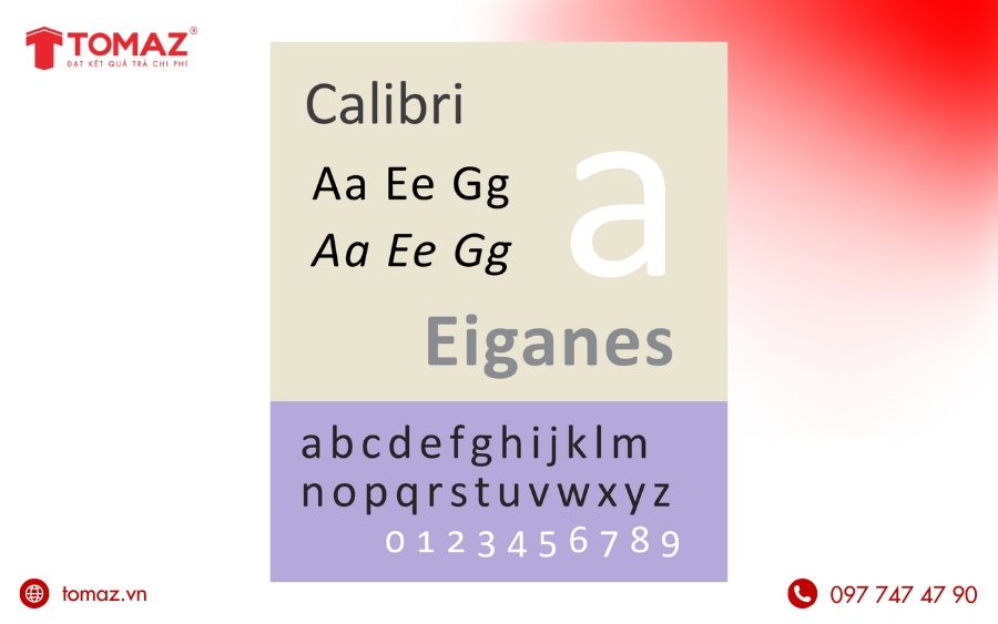 Các font chữ tiếng Việt đẹp dùng cho website - Calibri