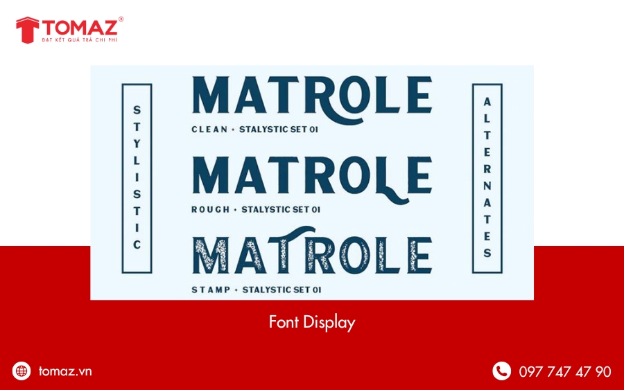 Các loại font phổ biến hiện nay - Display