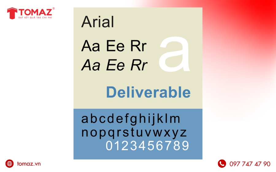 Các font chữ tiếng Việt đẹp dùng cho website - Arial