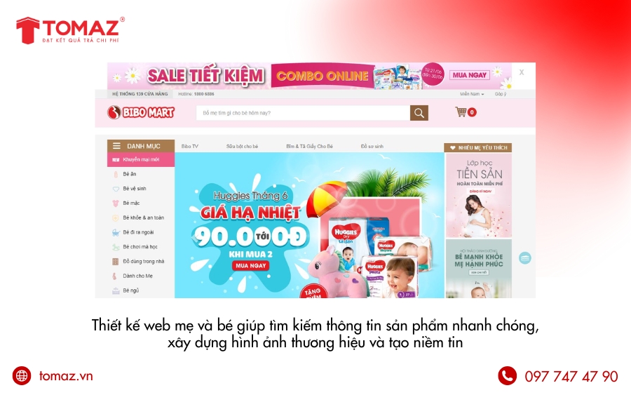 Lợi ích khi thiết kế web mẹ và bé chuyên nghiệp