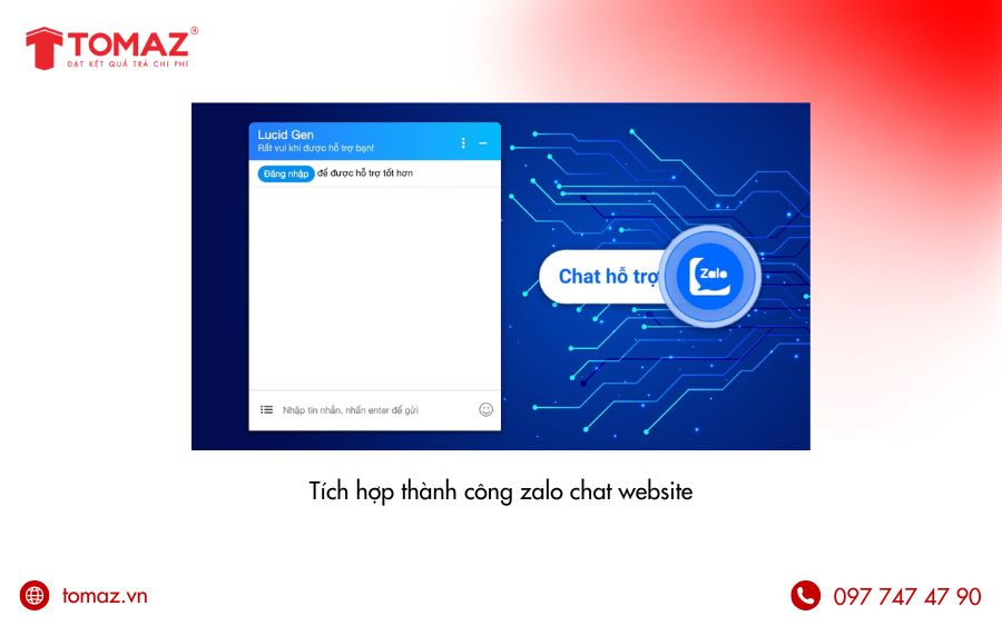 Hoàn tất nhúng zalo chat vào website