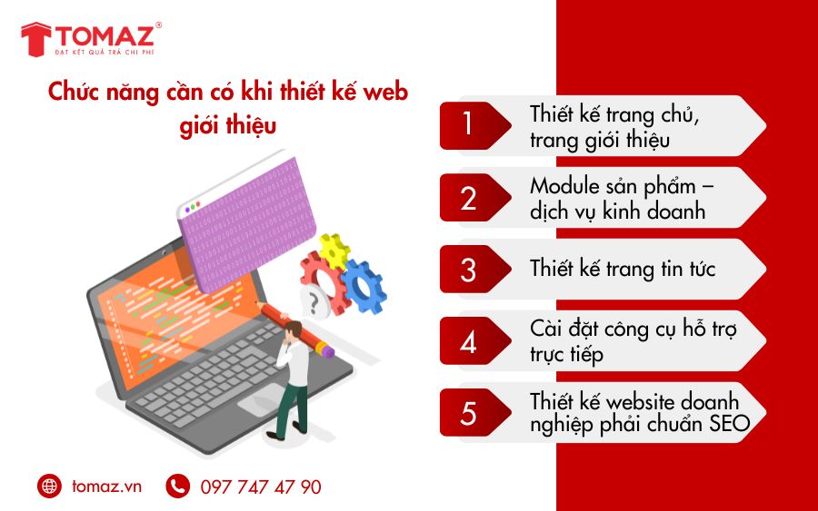 Những chức năng cần có khi thiết kế web giới thiệu công ty