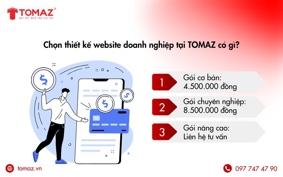 Chọn thiết kế web giới thiệu công ty tại Tomaz có gì?