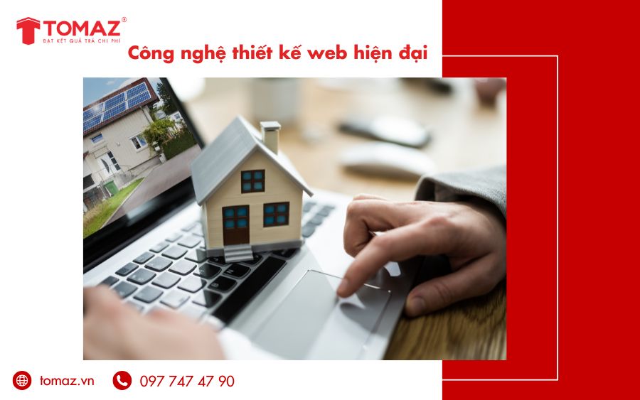 Tomaz thiết kế website bđs với công nghệ thiết kế web hiện đại
