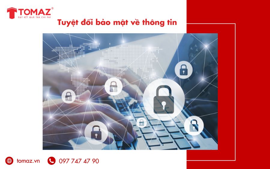 Thiết kế website bất động sản tại Tomaz được tuyệt đối bảo mật về thông tin