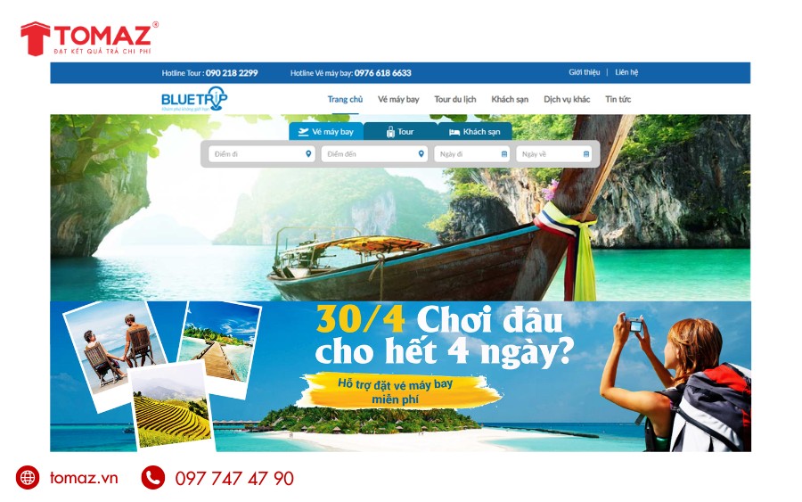 Mẫu thiết kế website du lịch 6