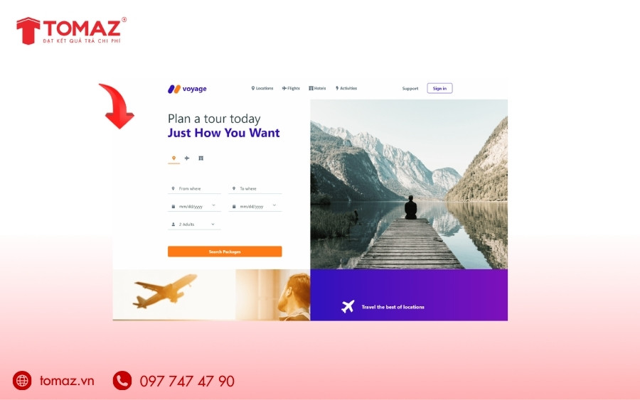  Mẫu thiết kế website du lịch 2