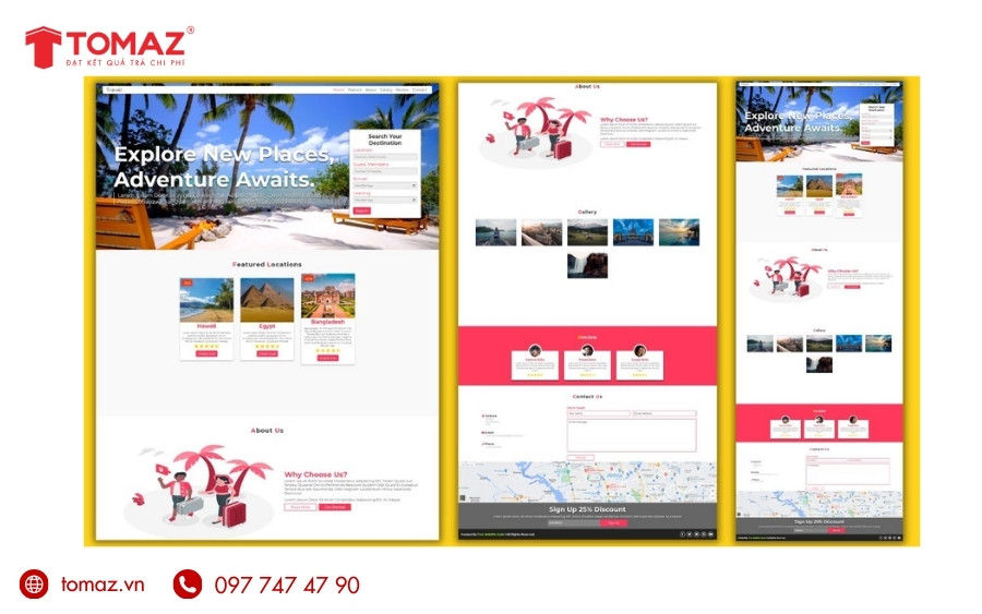 Mẫu thiết kế website du lịch 3