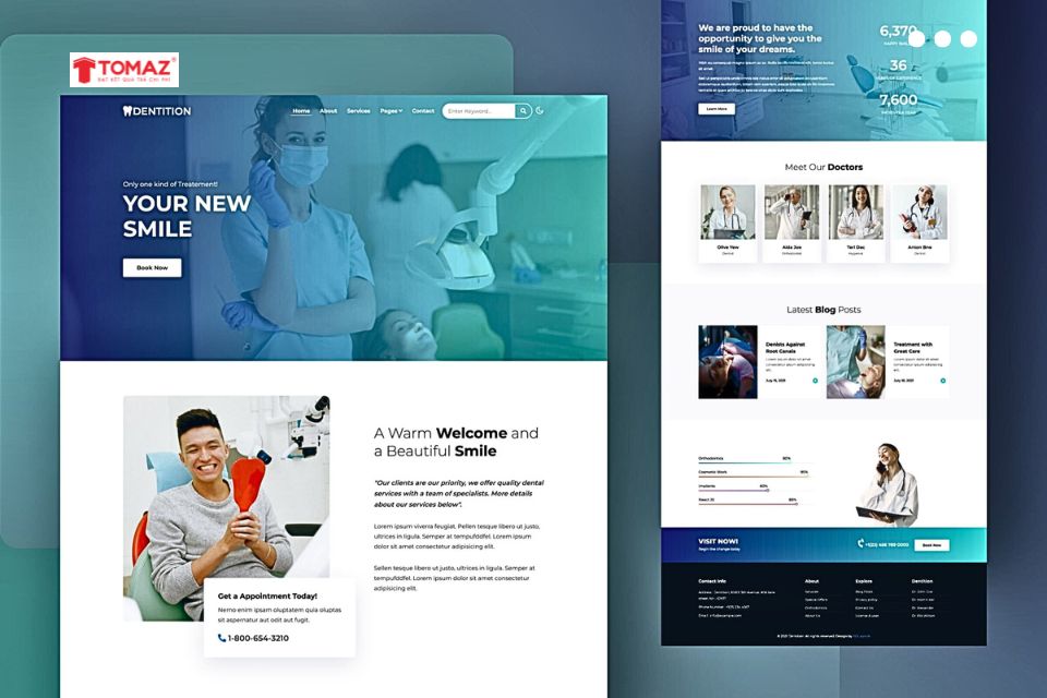 Mẫu thiết kế website phòng khám nha khoa 8