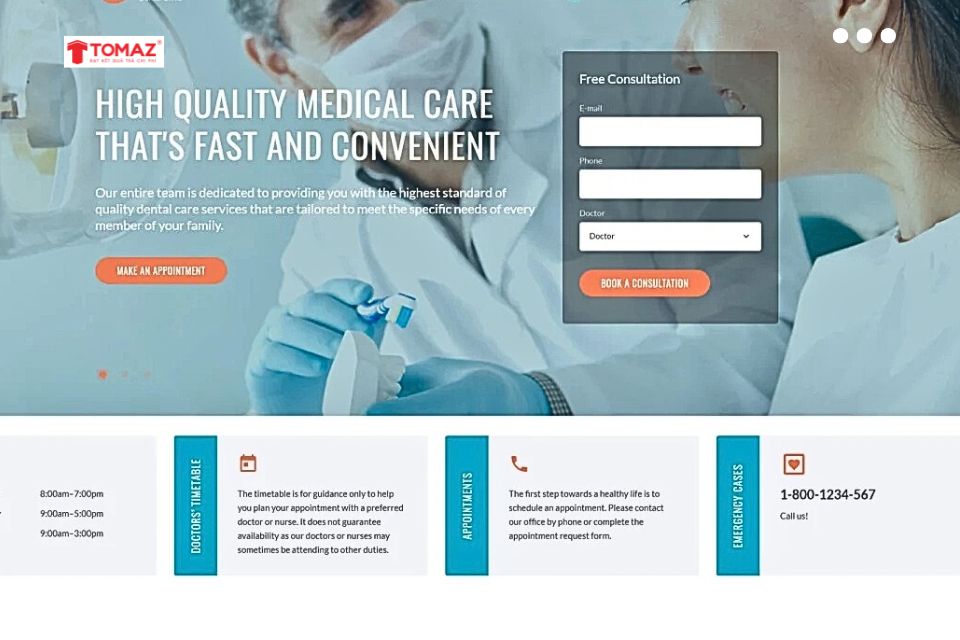  Mẫu thiết kế website phòng khám nha khoa 9