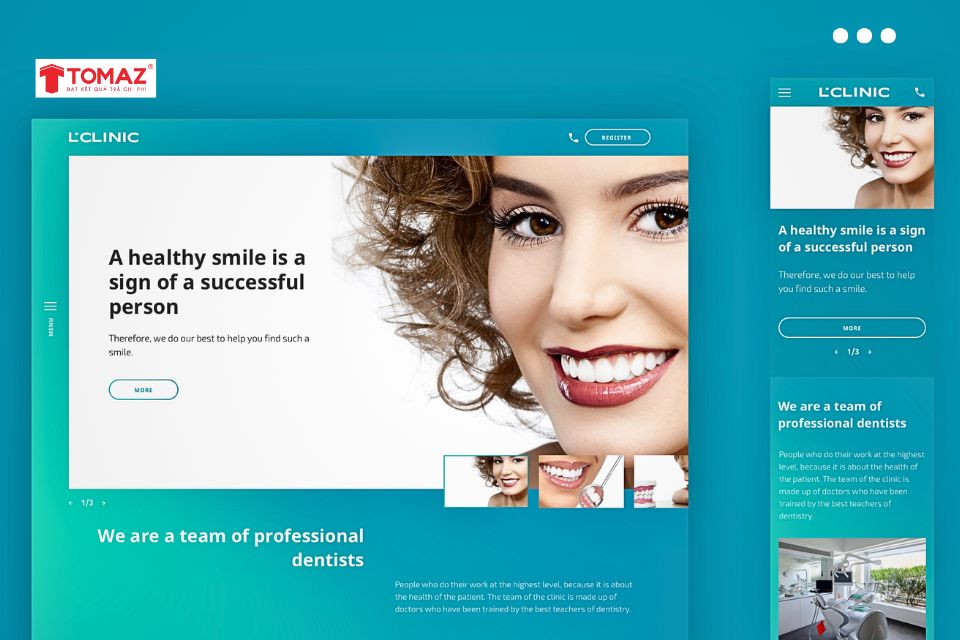 Mẫu thiết kế website phòng khám nha khoa 1