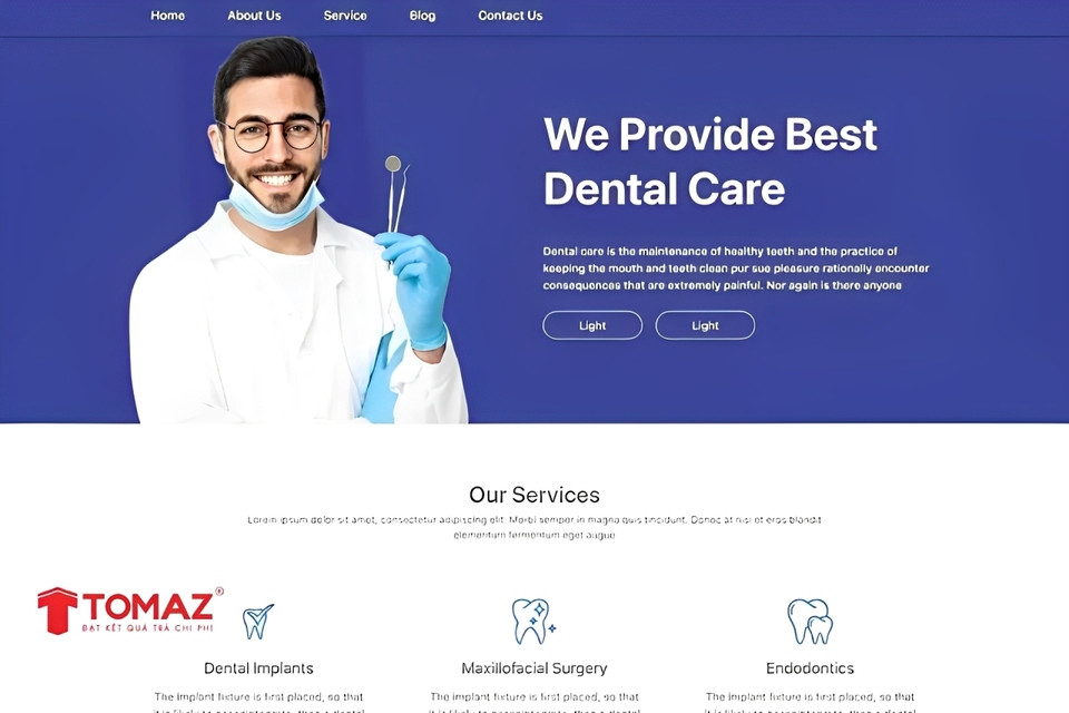Mẫu thiết kế website phòng khám nha khoa 2