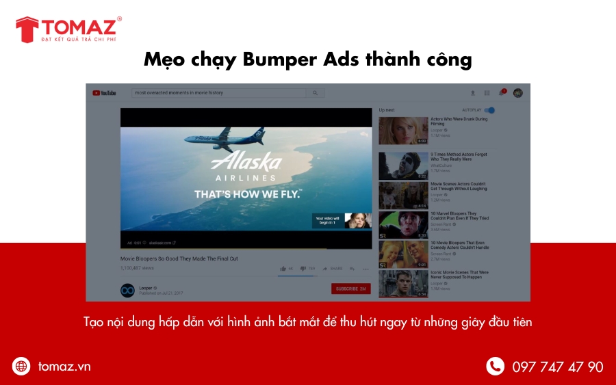Mẹo chạy Bumper Ads thành công - tạo nội dung hấp dẫn với hình ảnh bắt mắt