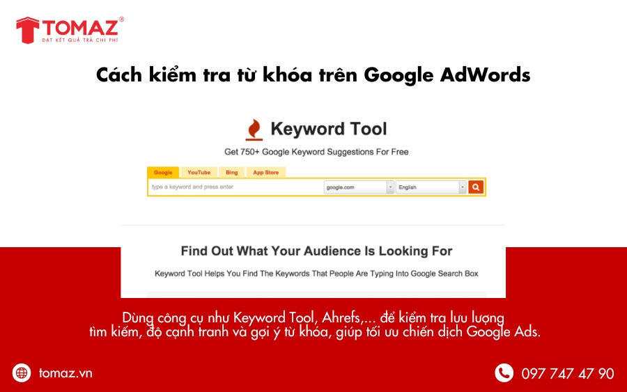 Cách kiểm tra từ khóa trên Google AdWords thông qua các trang web khác 