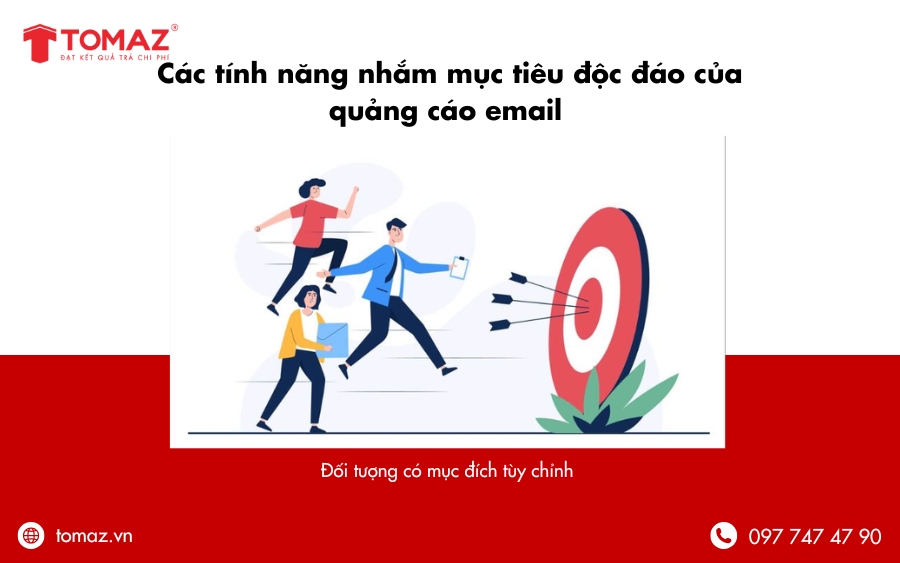 Các tính năng nhắm mục tiêu của quảng cáo email 