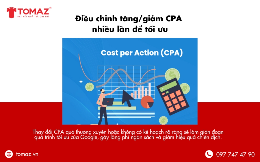 Nên điều chỉnh mức CPA từ từ, trong giới hạn 10–20% và giữ nguyên trong ít nhất 7 ngày