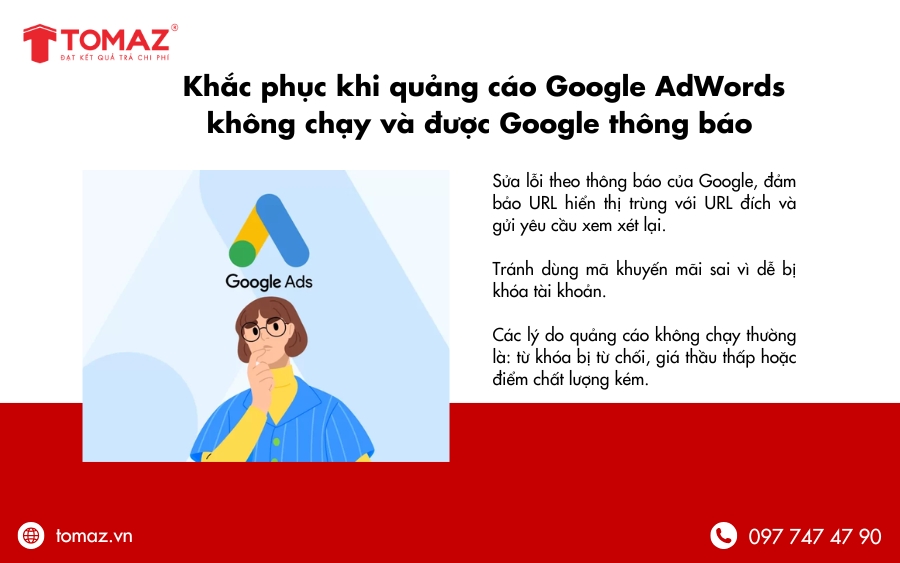  Khắc phục khi quảng cáo Google AdWords không chạy và được Google thông báo 
