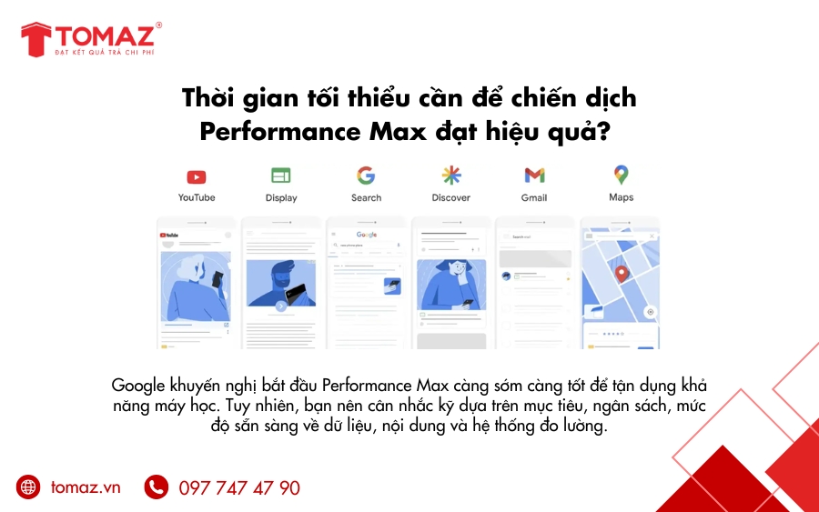 Thời gian tối thiểu cần để chiến dịch Performance Max đạt hiệu quả