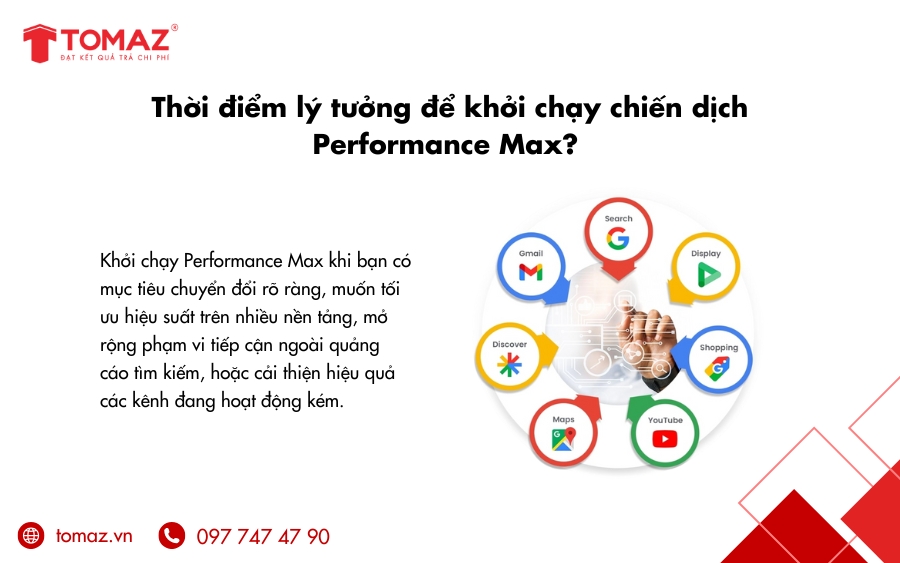 Thời điểm lý tưởng để khởi chạy chiến dịch Performance Max