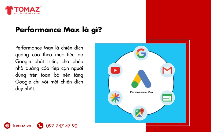 Performance Max là chiến dịch quảng cáo Google cho phép quảng cáo trên mọi nền tảng chỉ với một chiến dịch.