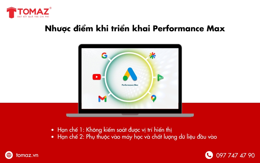 Nhược điểm và lưu ý khi triển khai Performance Max