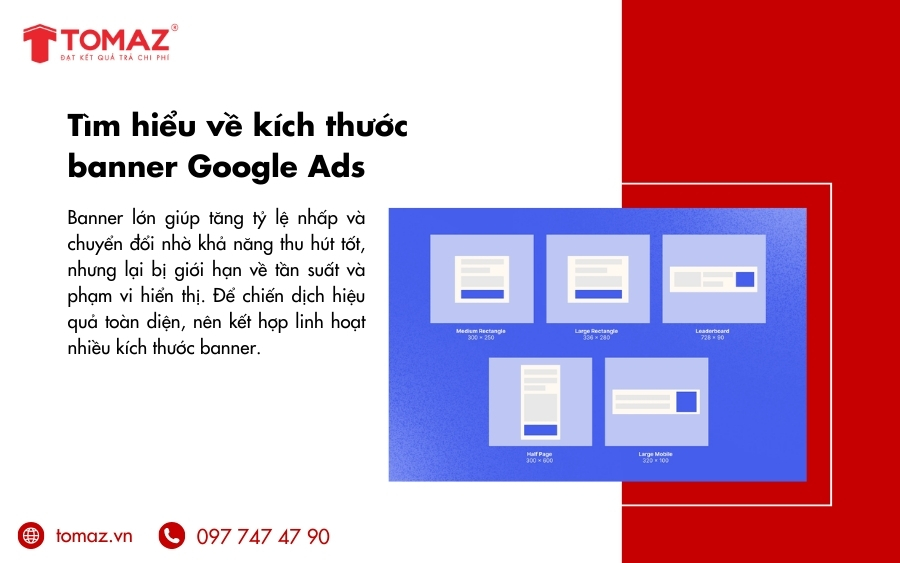 Kích thước banner Google Ads ảnh hưởng đến hiệu quả hiển thị
