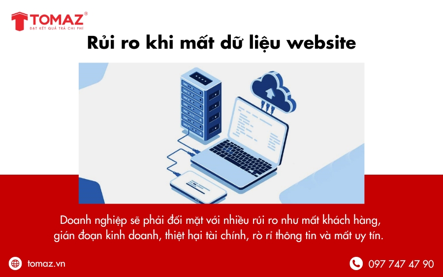 Những rủi ro khi mất dữ liệu website