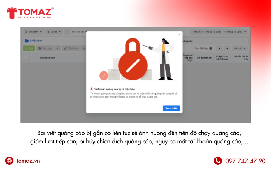 Hậu quả nghiêm trọng khi bài viết quảng cáo bị gắn cờ liên tục