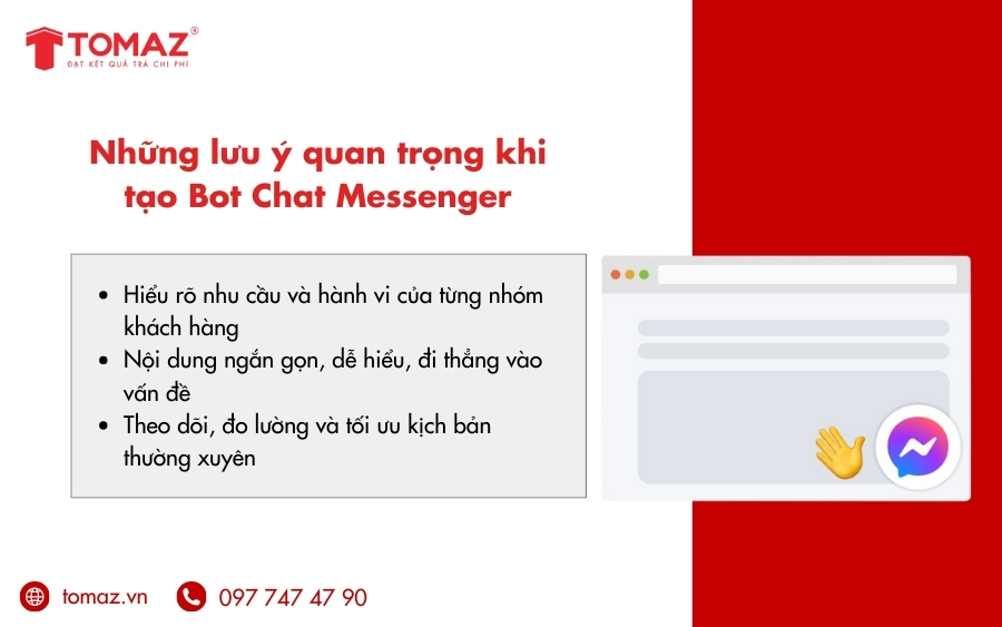 Những lưu ý quan trọng khi tạo Bot Chat Messenger
