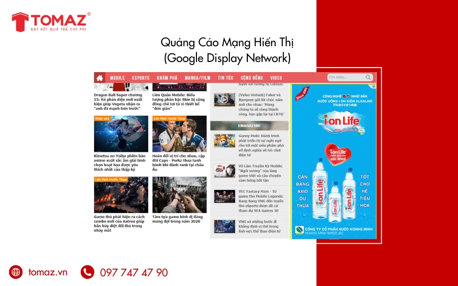 Các loại quảng cáo Google Ads phổ biến - Quảng cáo mạng hiển thị