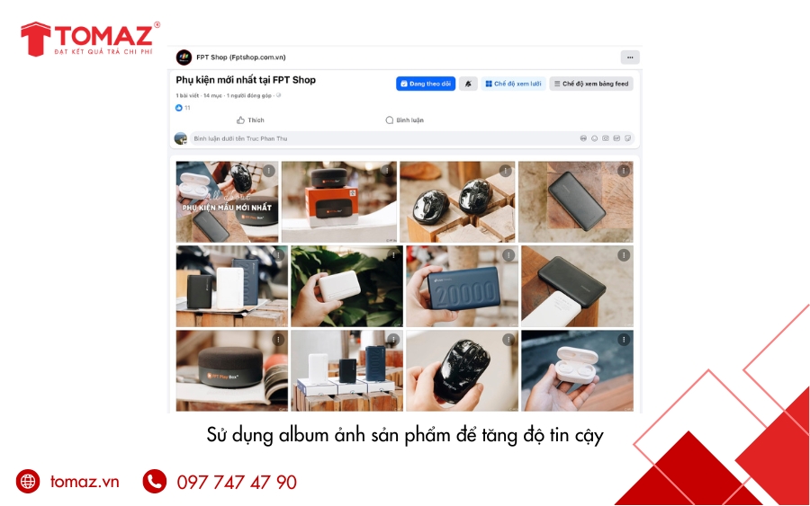 Cách đăng bài bán hàng trên Facebook hiệu quả - Sử dụng album ảnh
