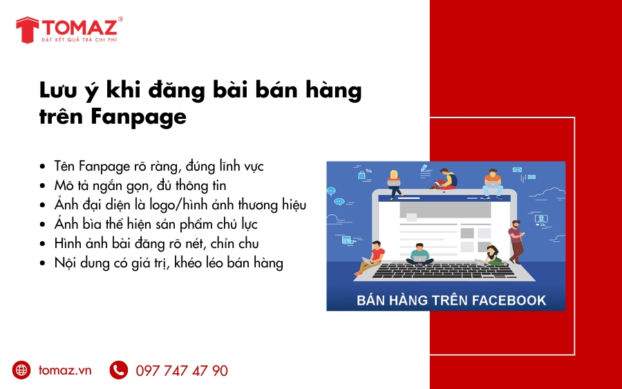 Lưu ý khi đăng bài bán hàng trên Fanpage