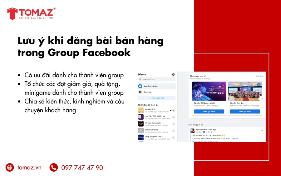 Lưu ý khi đăng bài bán hàng trong Group Facebook