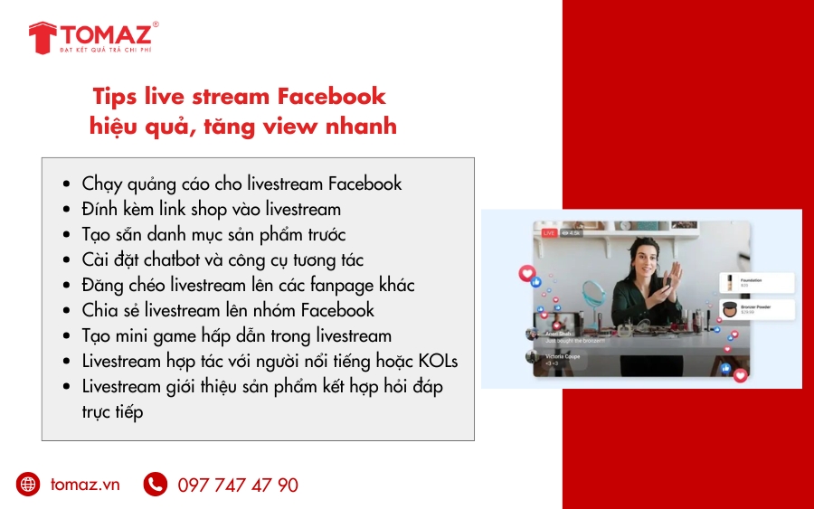 Cách live stream bán hàng trên facebook hiệu quả, tăng view nhanh