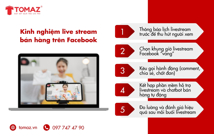 Cách live stream bán hàng trên facebook tăng tương tác và chốt đơn