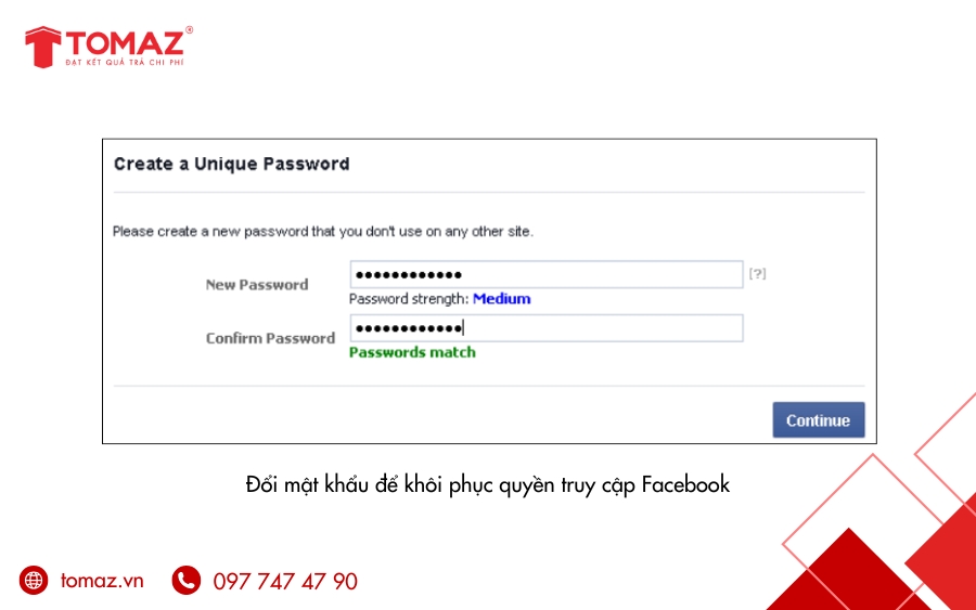 Đổi mật khẩu để khôi phục quyền truy cập Facebook