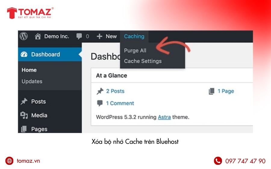 Xóa bộ nhớ cache trên Bluehost
