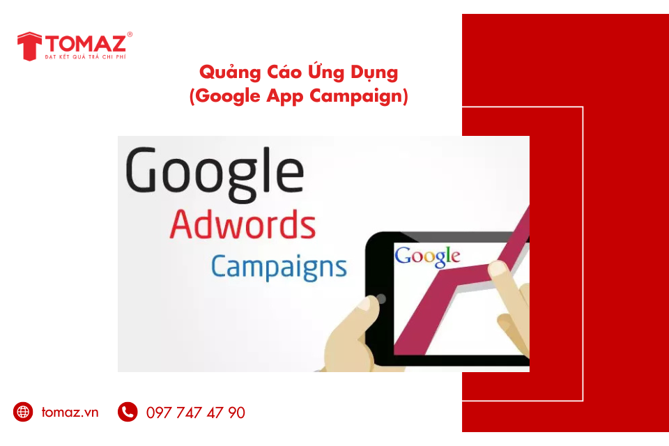 Google adwords Campaigns giúp thu hút người dùng tải ứng dụng trên Google Play, YouTube, Google Search và GDN