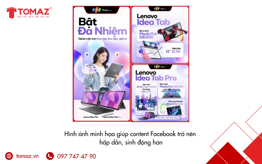 Sử dụng hình ảnh & video cho content Facebook