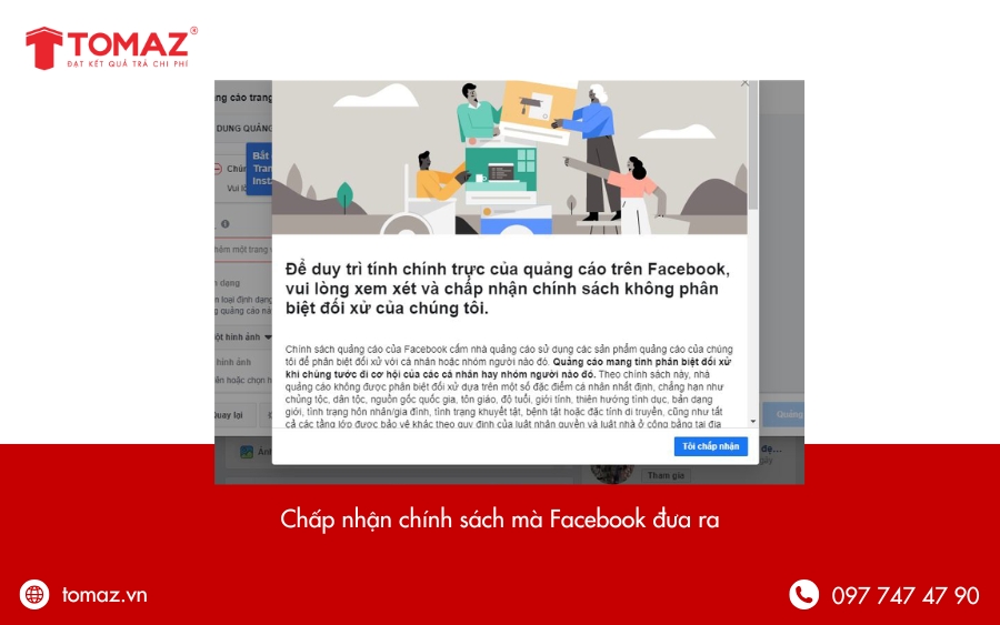 Chấp nhận chính sách không phân biệt đối xử của Facebook