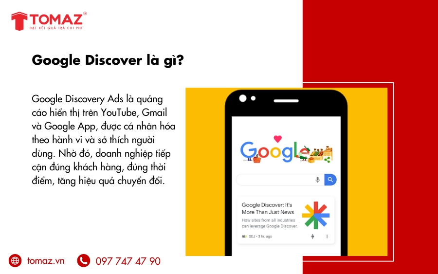 Google Discovery Ads là hình thức quảng cáo hiển thị trên YouTube, Gmail, Google