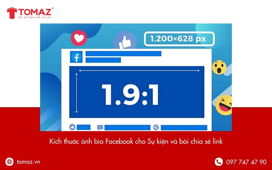 Kích thước ảnh bìa Facebook cho Sự kiện và bài chia sẻ link