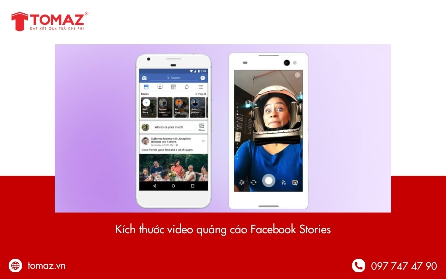 Kích thước video quảng cáo Facebook Stories