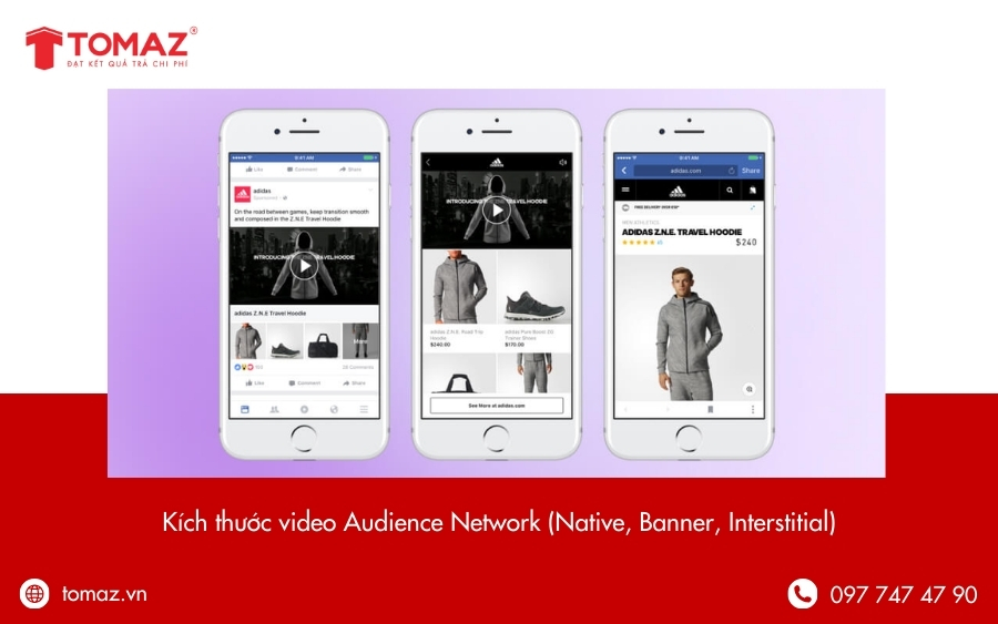 Kích thước video Audience Network Native, Banner and Interstitial Ads