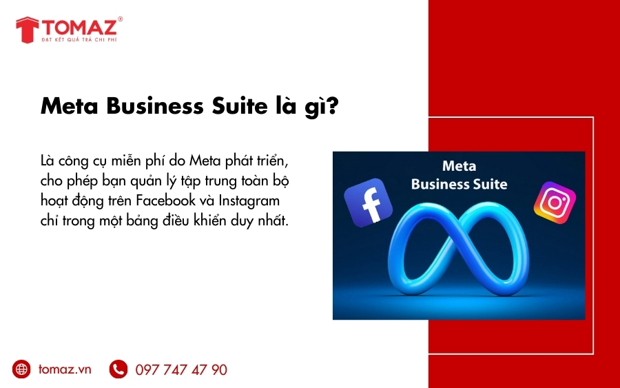 Meta Business Suite là công cụ giúp doanh nghiệp quản lý tập trung các hoạt động trên Facebook và Instagram