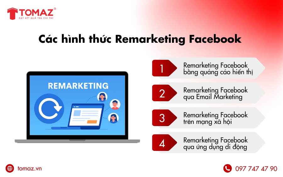 Các hình thức Remarketing Facebook phổ biến hiện nay