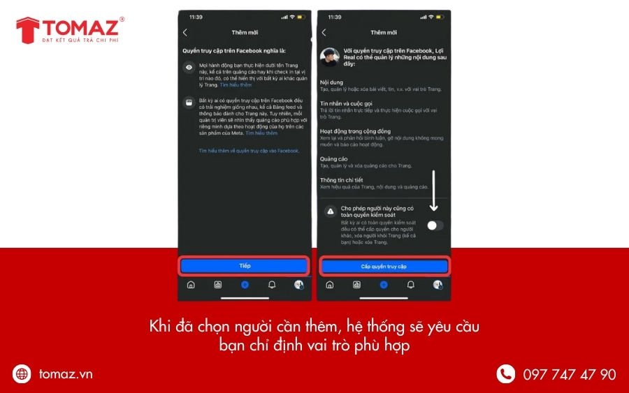 Lựa chọn vai trò phù hợp