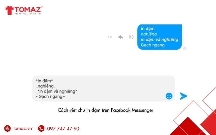 Cách viết chữ in đậm trên Facebook Messenger