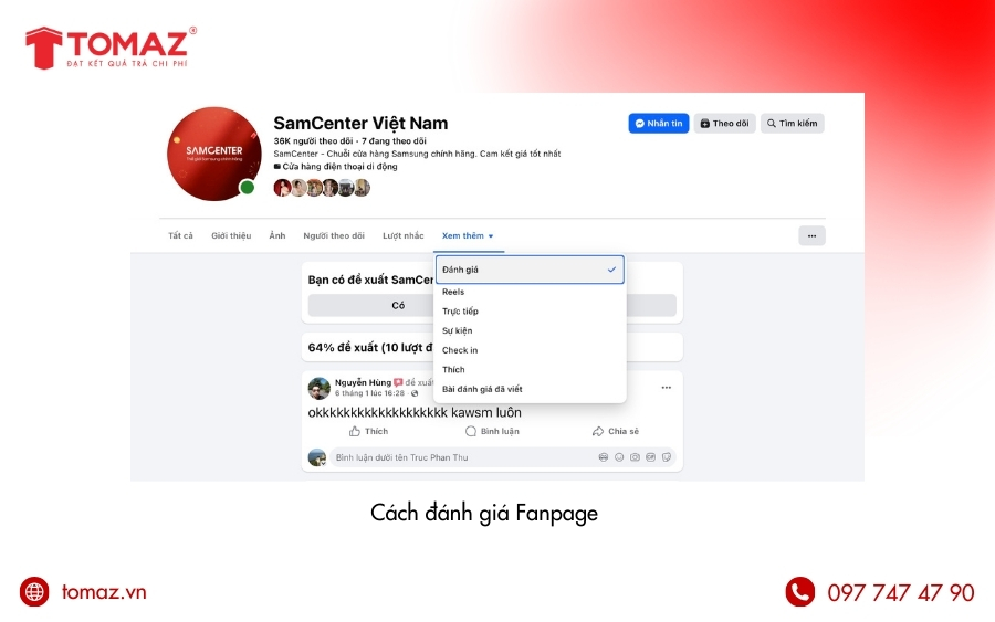 Cách đánh giá fanpage bằng máy tính