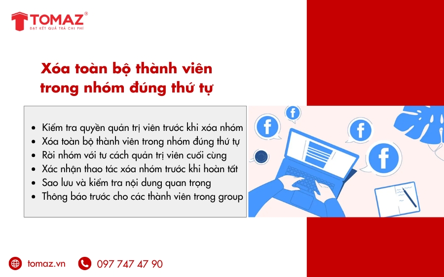 Những lưu ý quan trọng khi thực hiện cách xóa nhóm trên Facebook